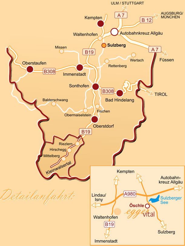 Grafik: Anfahrtsskizze und Lageplan